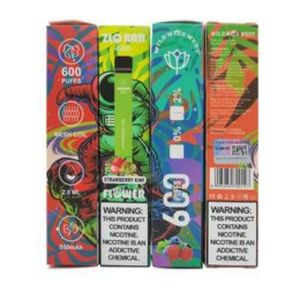 E Cigarettes ZLQ BAR 600bouffées Dispositif Jetable Prérempli cigarette électronique vapes bouffée jetable 550mah 2% 0% 15 couleurs