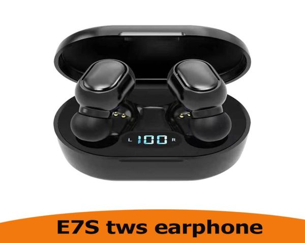E E7S TWS 50 écouteur bluetooth 50 suppression du bruit écran d'affichage LED étanche écouteurs de jeu intra-auriculaires stéréo Earbud9685935