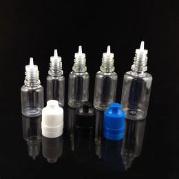 E bouteilles liquides pe ejuice sabotage évident en plastique en plastique bouteille de compte-gouttes 10 ml pour saké les bouchons d'épreuve d'enfants