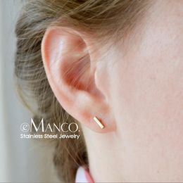 E-Manco style coréen petites boucles d'oreilles pour femmes mode en acier inoxydable épingle de sécurité dames boucles d'oreilles goujons bijoux Y200323