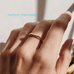 E-manco minimalisme et bande horizontale classique bague en acier inoxydable dames anneaux en couches pour femme cadeau bijoux