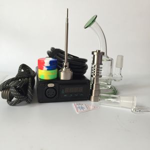 E kit d'ongles De G9 Electronic Boîte de contrôleur de température eNail Pour Bobine de fumée DIY avec clou en titane avec verre Bong Vapeur Cire Herb