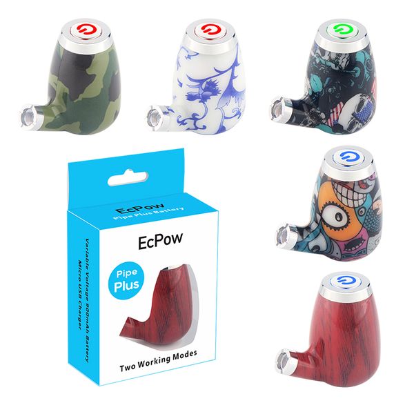 E Pipe Plus Mod E-Cigarette Kit de batería Voltaje variable 900 mAh Precalentamiento Vape Vaporizer Pen Micro USB para 510 Cartucho de aceite grueso