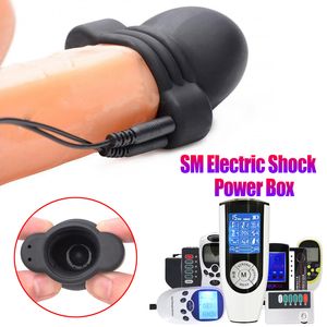 E-Stim Penis Head Teaser, Elektrostimulatie Shock Eikel Trainer Massage Cup Stimulator, Vertraging sexy Speelgoed Voor Mannen Masturbatie