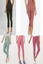 E Pantalons de yoga pour femmes Designer aligner entraînement gymnase VFU 25 32 leggings couleur unie taille haute vêtements de sport collants de fitness élastiques6557509