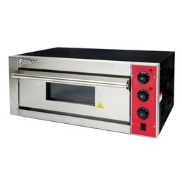 E01-1 Elektrische roestvrijstalen enkele laag pizza-oven met timerthermosat voor keukenapparatuur