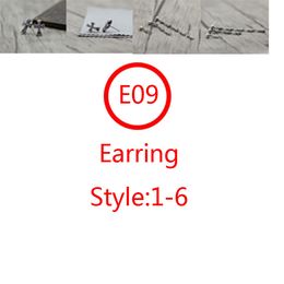 E09 S925 Pure Silver Ear Studs Gepersonaliseerde Fashion Cross Flower Punk Street Dance Style Earrings sieraden Gift voor geliefden
