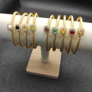 E1178 Dy Love Gold Bracelet Nail Bracelet Designer Barmels voor vrouwen Heren Roestvrij stalen legering 18K PLATED GOUD SILL SILVER ROSE SIERADE Diamantarmbanden