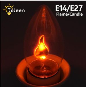 E14 E27 Retro LED Edison Gloeilamp LED Vlam Effect Fire Light Flicking Flame Lamp Gesimuleerde Party Christmas Decor AC220-240V