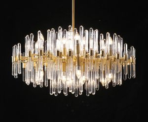 E14 LED Lustres En Cristal Postmoderne Argent Or Pendentif Lumières. Pendentif Lumière Suspension Luminaire Lampen Pour Salle À Manger