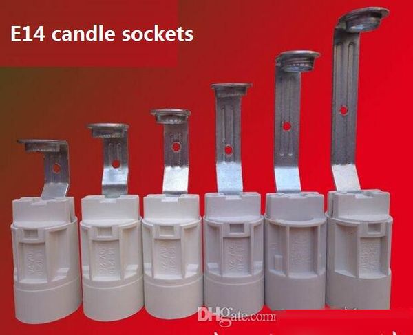 E14 vis petites bougies supports de lampe/base cristal pendentif ampoules douilles avec fil accessoires d'éclairage pièces de rechange