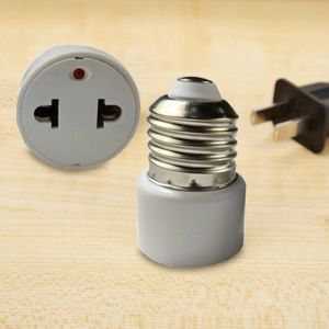 E26/E27 Licht Socket om adapter te sluiten Flame Retardant Prong Light Socket Socket EU/US Fit voor 2/3 PRONG Convert voor veranda Garage