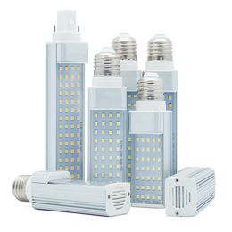 Ampoules LED E26 G24 à 2 broches, lampe PL 12W 9W 5W, culot G24D rotatif, blanc chaud, blanc froid, pour spots encastrés en surface crestech