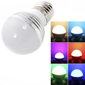 E27 3W RGB LED Ampoule Dimmable 85-265V Ampoule bureau Ampoules neuves et de haute qualité