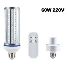E27 60W 195LED UVC Ampoule Ménage UV Lampe Germicide Désinfection Lumière Intérieure Avec Douille Télécommande