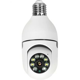 Bombilla E27 Cámara Wifi PTZ HD Visión nocturna infrarroja Monitor de bebé de conversación bidireccional Seguimiento automático Ycc365plus para seguridad en el hogar