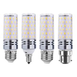 E27 E14 E12 Drie kleuren LED maïs lampen High Power 12W 16W SMD2835 Candle Bulb Kroonluchter kaarsen LED -licht voor woningdecoraties Usastar