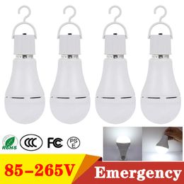 E27 Emergency Led-lampen AC85-265V 9W 12W 15W 18W Intelligente Oplaadbare Gloeilamp Met Haak voor thuis Uitval Camping Tent