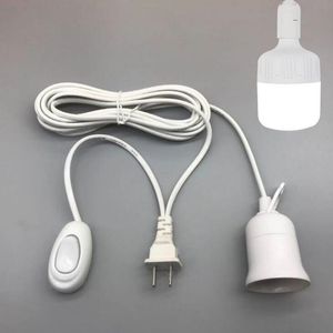 Bases de lámpara E27 con convertidor de adaptador de soporte de cable de 5M 8M encendido/apagado para enchufe de lámparas de bombilla