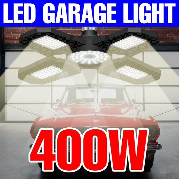 E27 LED campana montaje alto luz de garaje 85-256V lámparas de pared 200W 300W 400W lámpara plegable lámpara iluminación de taller de almacén