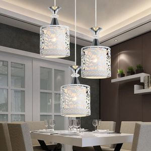 E27 moderne simple fer lustre en cristal lumières salon salle à manger verre plafonnier lustre led avec lustres en cristal suspension