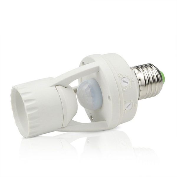 E27 Bas à douille à vis des supports d'ampoule à haute sensibilité PIR PIR Capteur de mouvement du corps Human LED LED avec interrupteur de commande Bases 272H