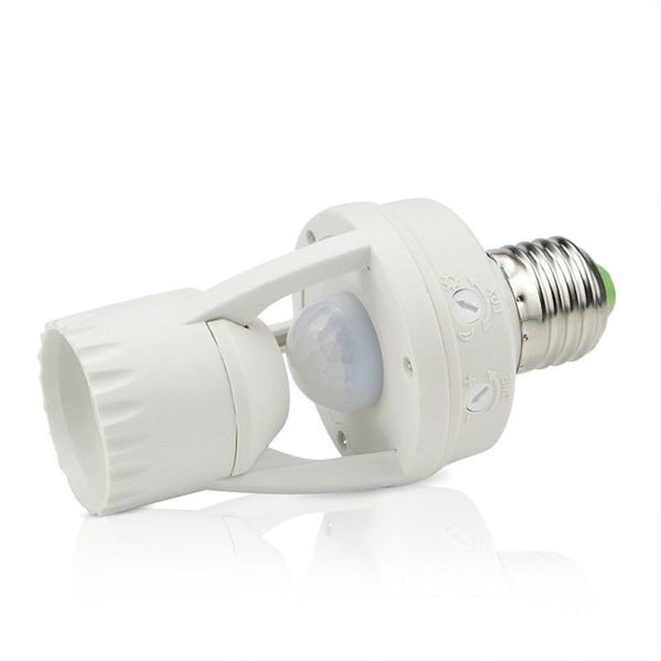 E27 Vis à douille des supports d'ampoule à sobre à haute sensibilité PIR PIR Capteur de mouvement du corps Human LED LED avec commutateur de commande Bases de bulbe346d