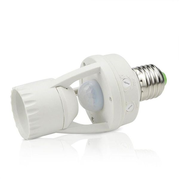 E27 douille à vis porte-ampoules haute sensibilité PIR capteur de mouvement du corps humain lampe à LED avec interrupteur de commande ampoule Bases278k