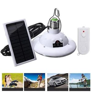 E27 solaire/batterie alimenté 22LED télécommande Camping lumière extérieur crochet lampe de secours