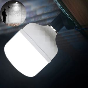 E27 Sound Sensor LED-lamp Bol 5W 10W Smart LED Voice-geactiveerde lichten 220V voor binnenshuis Garagetuinverlichting