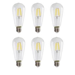 E27 ST64 LED Bulbes Vintage LED Filament Bulbe Retro Lights 2W 4W 6W 8W WHITE CHAUD AC110-240V240O