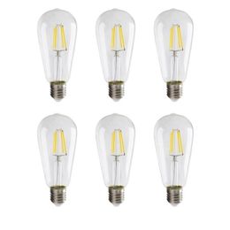 E27 ST64 LED Bulbes Vintage LED Filament Bulbe Retro Lights 2W 4W 6W 8W WHITE CHAUD AC110-240V197M