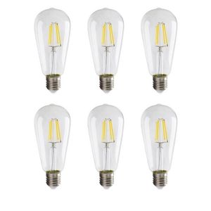 E27 ST64 LED-lampen Vintage LED Filament Bulb Retro Lights 2W 4W 6W 8W Warm Wit AC110-240V240O