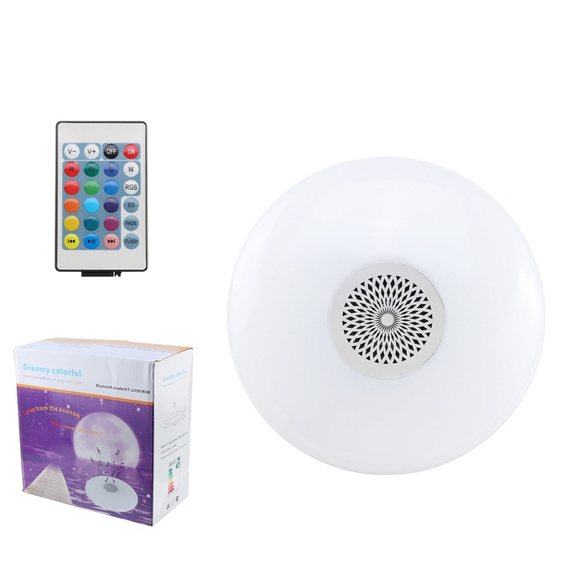 E27 UFO RGB Ampoule Lumière 18W 30W 48W RGBW Bluetooth Musique Haut-Parleur Expédié par mer aux États-Unis