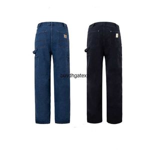 E29u 2023 Pantalones de hombre de moda Pantalones multibolsillo Ropa de trabajo Marca Carhart Wip Jeans Wip Etiqueta pequeña Suelta Tubo recto Ropa de trabajo informal americana para mujer