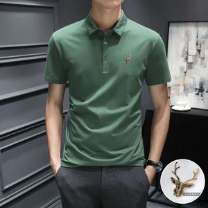 E3na Men's Menos Modal Adpel T-shirt à manches courtes Polo Mens Top Summer Trend Paul Vêtements