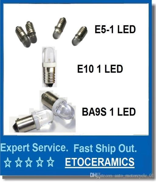 E5 1 LED culot à vis lumière LED 12 V DC basse tension 12 V DC lampes composants 500 pièces 1331325