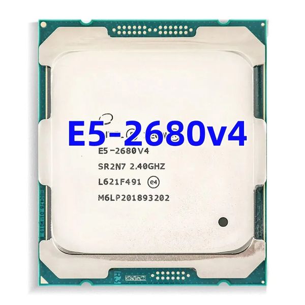 E5 -2680V4 e5 2680 v4 prend en charge les cartes mères x99 2.40GHz 14 cœurs 35M 14nm LGA2011-3 TPD 120W cpu de haute qualité 240304