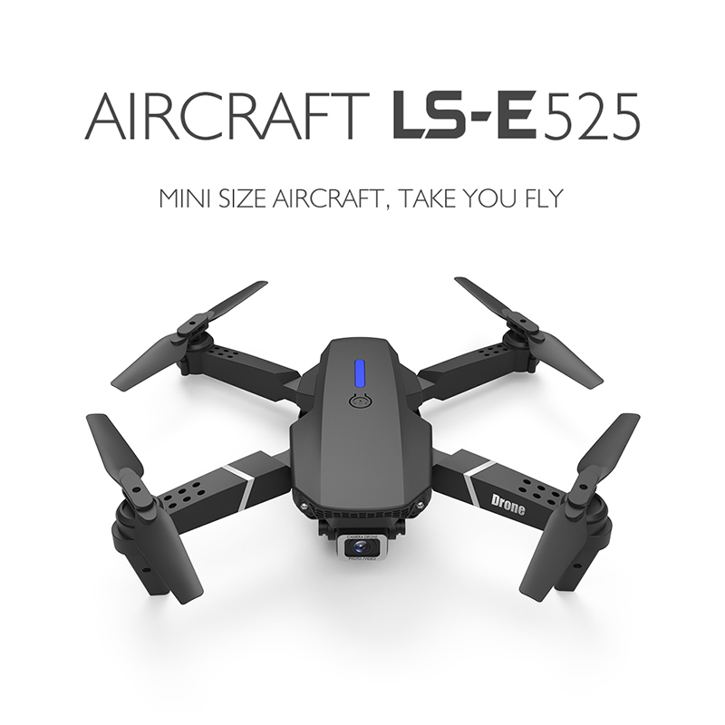 E525 4K Singel/Dual Camera RC DRONS Quadrocopter UAV WiFi FPV Huvudlöst läge HD Remote Control Foldbar Mini Drone E88 Pro