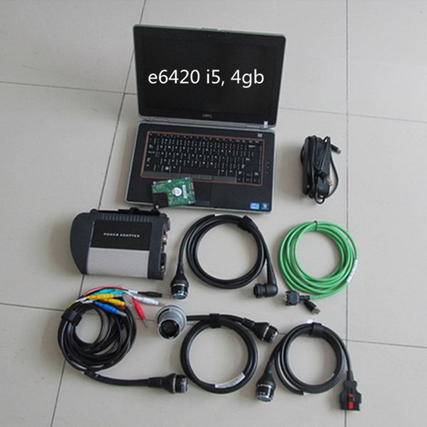 Laptop E6420 con MB Star C4 SD Connect HDD 2023.09V HHTWIN WIN10 Sistema de diagnóstico Compacto 4 para Mercede Car Truck Scanner