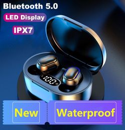 E7S TWS 50 Bluetooth-oortelefoon Draadloze hoofdtelefoon IPX7 waterdichte headset LED Sport Gaming Oordopjes hoofdtelefoon PK A6S E6S5493979