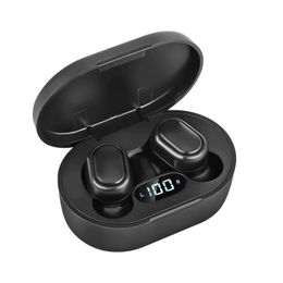 E7S TWS Wireless Blutooth 5.0 Hoofdtelefoon Oortelefoons IPX4 Waterdichte headset Hifi 3D Stereo Sound Music in-ear oordopjes voor Android iOS