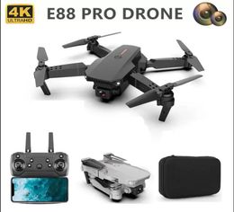 Drone E88 avec caméra grand Angle HD 4k 1080P, WiFi Fpv, double caméra, quadrirotor, Transmission en temps réel, hélicoptère, jouets 4381472