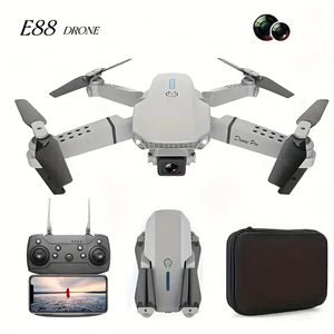 Drone E88 double caméra, positionnement visuel, retour automatique, application de téléphone portable, cadeau de contrôle pour anniversaire, Pâques, fête du président pour petite amie