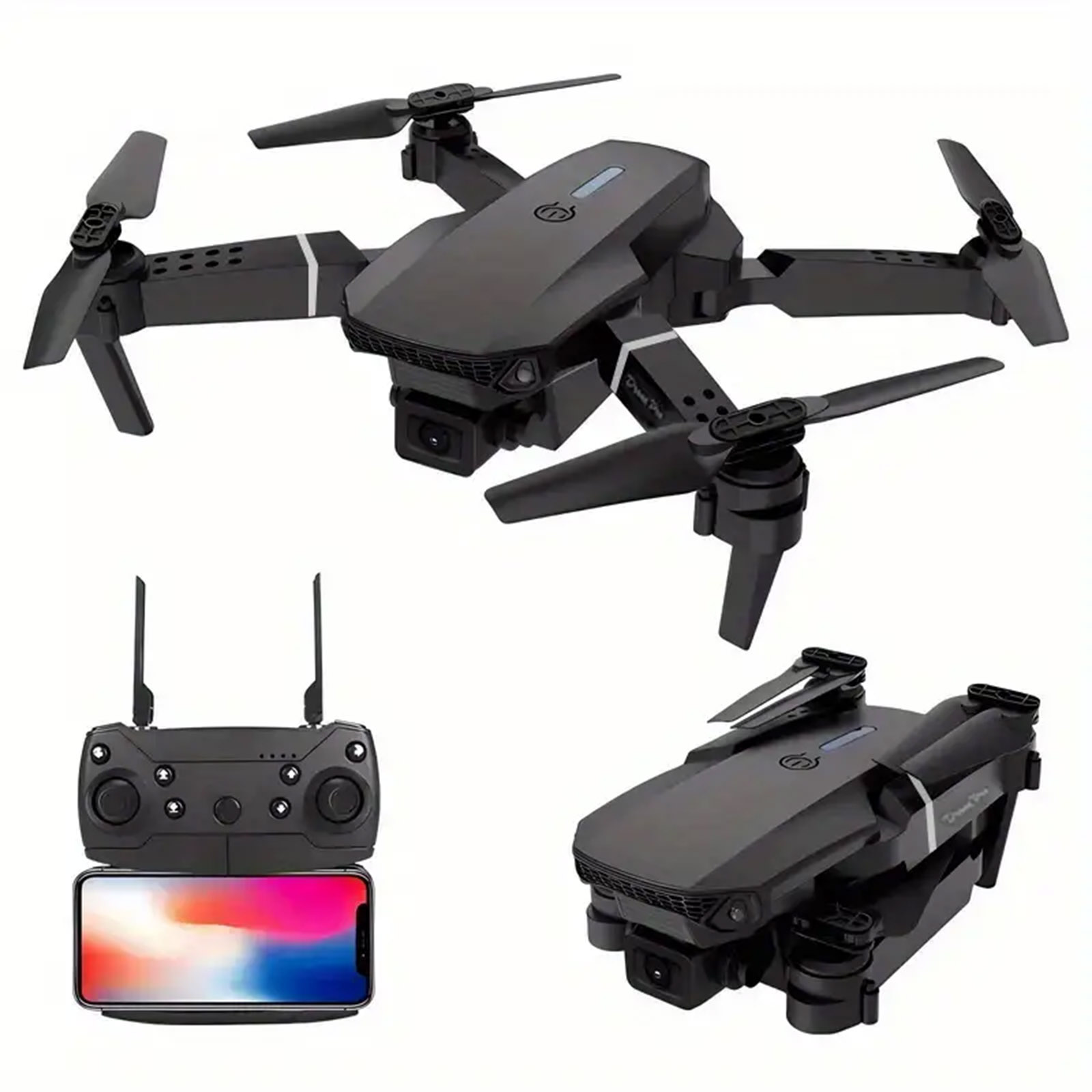 E88 Mini Drone Hd Helikoptervliegtuigen Mini Uav, Optische stroom met dubbele lens, Drone-camera