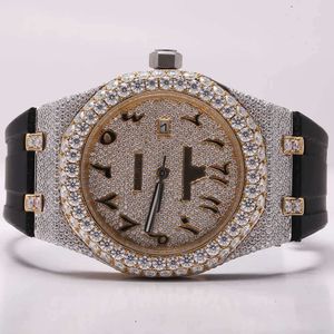 E8QH Premium hoogwaardige VVS topmerk Hot Custom Dign Hip Hop Men Woman Luxury Hand Set Lced Diamond Moissanite Watch
