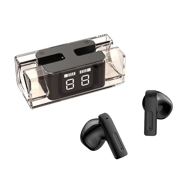 E90 TWS Écouteurs Affichage de puissance transparent Stéréo Hi-Fi Musique Sans fil Bluetooth 5.3 Casque Sport Gaming Casque Écouteurs pour tous les téléphones Android iPhone 14 13
