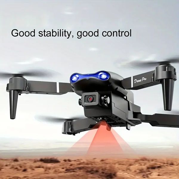 Drone E99pro avec caméra HD, décollage et atterrissage à une touche, maintien d'altitude, roulement de cascade à 360° à une touche, avion à quatre axes, jouet UAV télécommandé pliable d'entrée de gamme