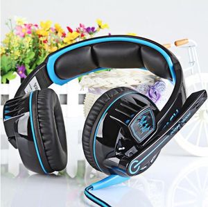 CADA G6000 Auriculares para juegos Sonido estéreo Auriculares con cable de 2,2 M con micrófono para computadoras iPhone iPod Smartphone Tablet PC