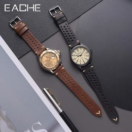 EACHE Design Vintage cuir rallye bracelets de montre marron 18mm 20mm 22mm bracelet de montre accessoires de montre 240313